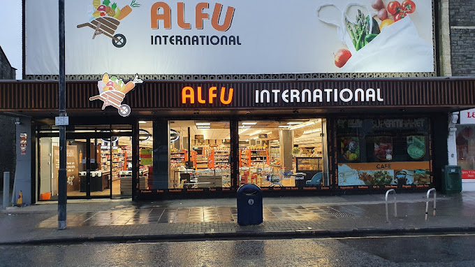 Alfu International shop front, Fishponds Road
